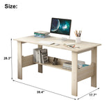 39'' Modern Computer Desk With Storage Shelf
