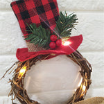 LED Light Snowman Christmas Wreath