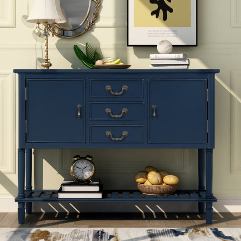 Entryway Table with Drawers Cabinets and Shelf
