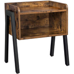 Rustic Brown And Black Side-Table