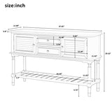Cabinet Table with Storage Drawers